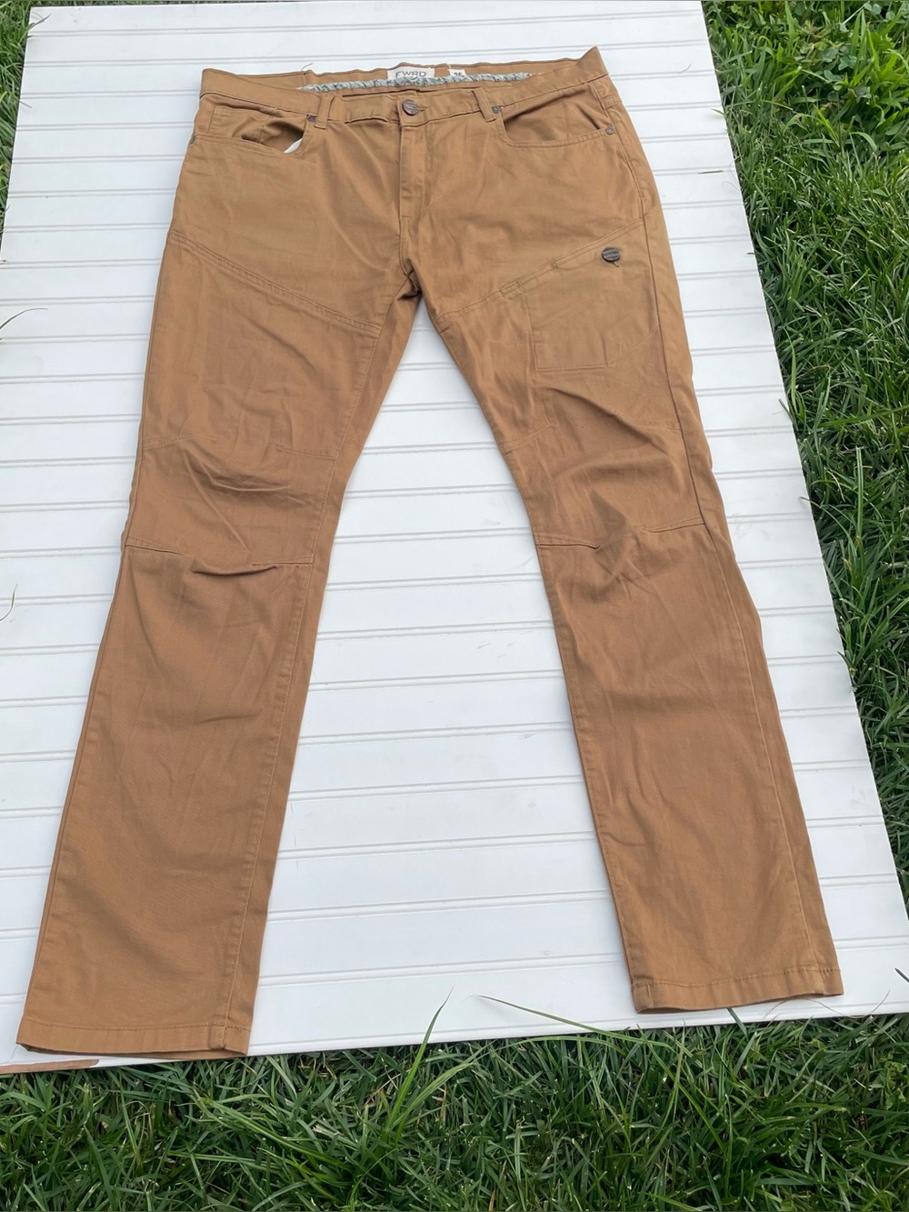FWRD Denim Men’s Brown Pants Size 36 Straight Leg Cotton Casual Jeans